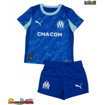 Camisa de Futebol Olympique de Marseille Equipamento Alternativo Infantil 2025-26 Manga Curta (+ Calças curtas)